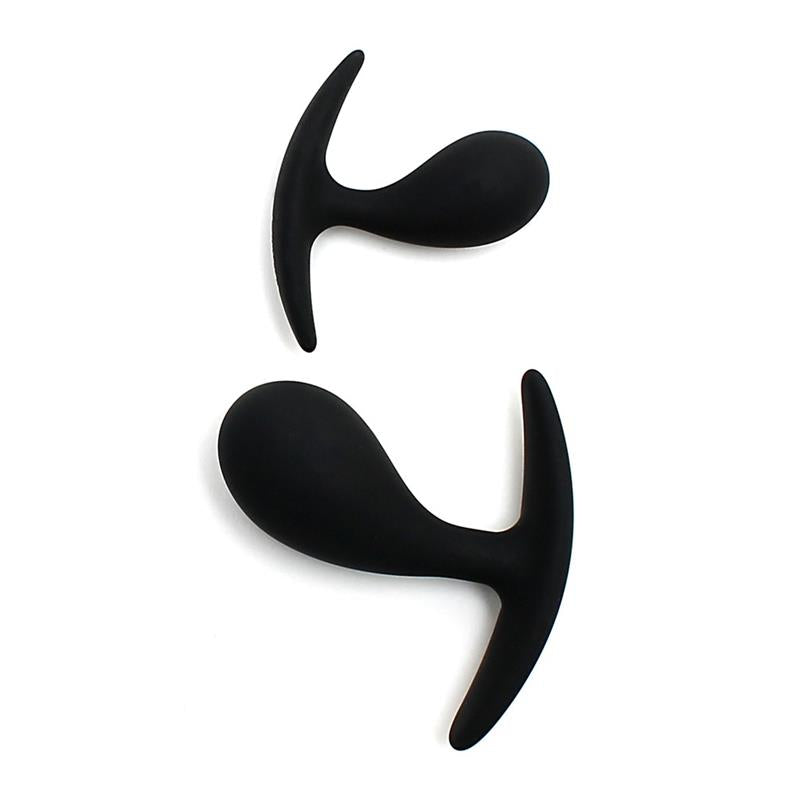 RIMBA TOYS - SET OF 2 ANATOMIC BUTT PLUG COPENHAGEN BLACK