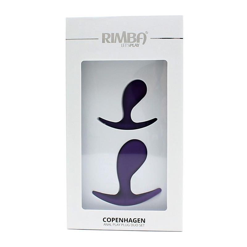 RIMBA TOYS - SET OF 2 ANATOMIC BUTT PLUGS COPENHAGEN PURPLE