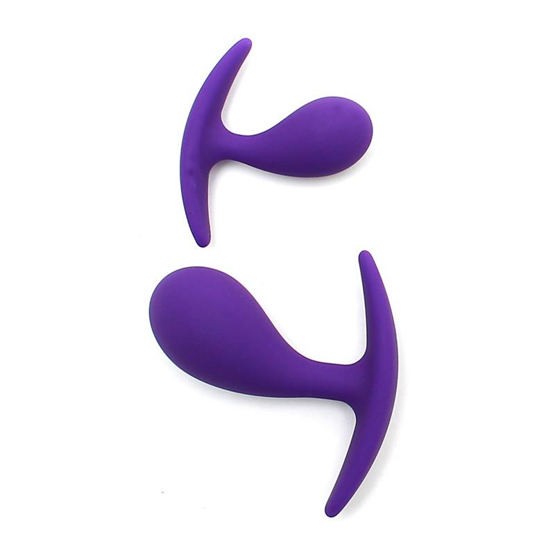 RIMBA TOYS - SET OF 2 ANATOMIC BUTT PLUGS COPENHAGEN PURPLE