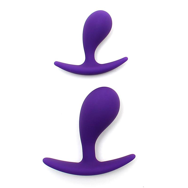 RIMBA TOYS - SET OF 2 ANATOMIC BUTT PLUGS COPENHAGEN PURPLE
