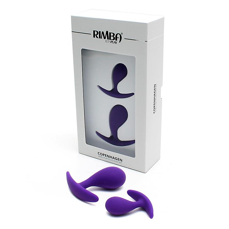 RIMBA TOYS - SET OF 2 ANATOMIC BUTT PLUGS COPENHAGEN PURPLE