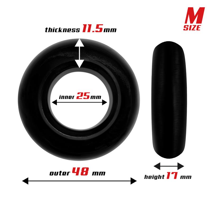 BEAST RINGS - SET OF 3 COCK RINGS FLEXIBLE BLACK