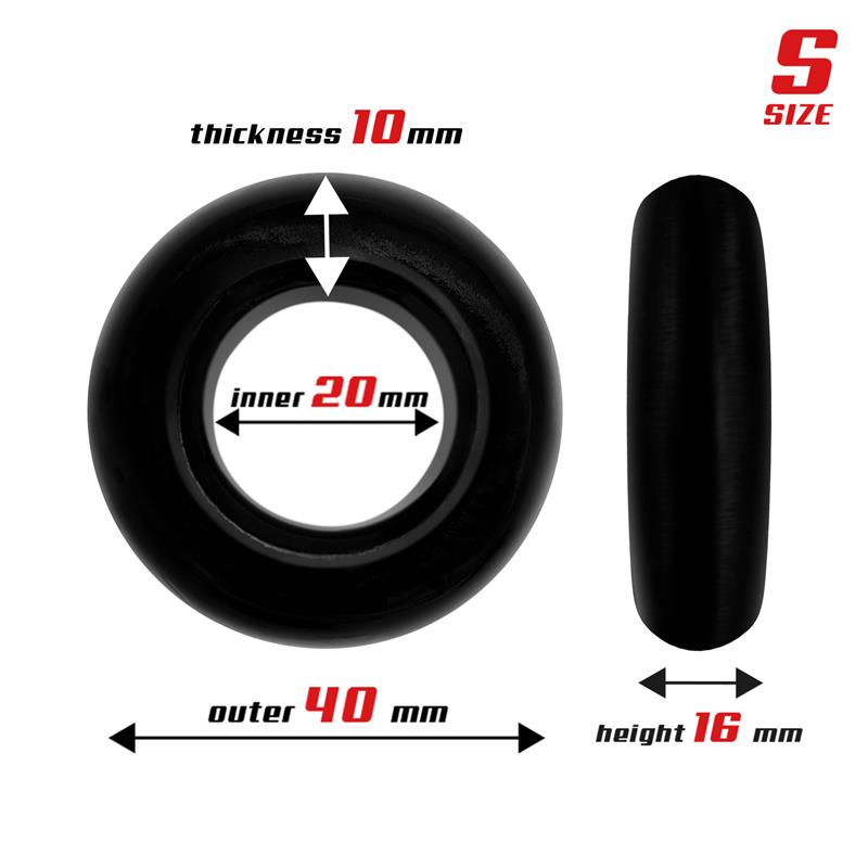 BEAST RINGS - SET OF 3 COCK RINGS FLEXIBLE BLACK