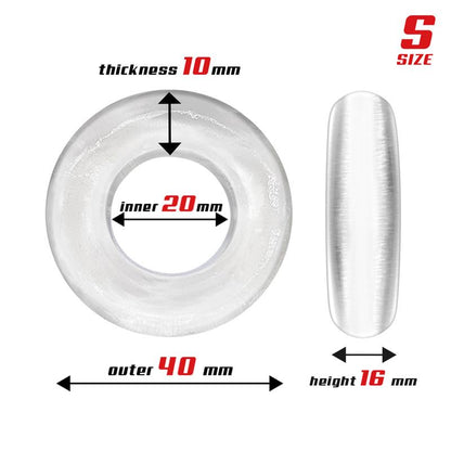 BEAST RINGS - SET OF 3 COCK RINGS FLEXIBLE CLEAR