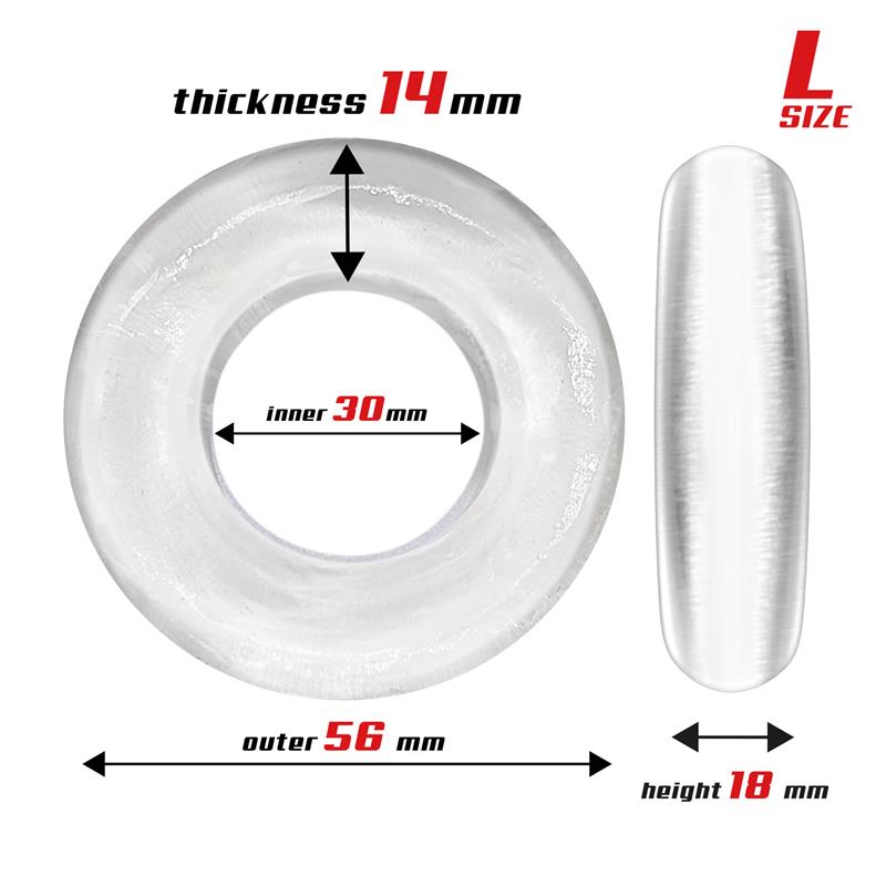 BEAST RINGS - SET OF 3 COCK RINGS FLEXIBLE CLEAR