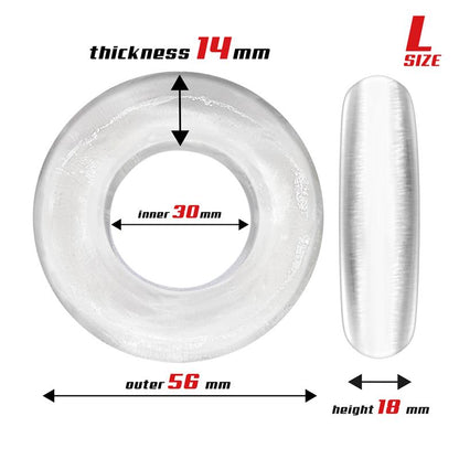 BEAST RINGS - SET OF 3 COCK RINGS FLEXIBLE CLEAR