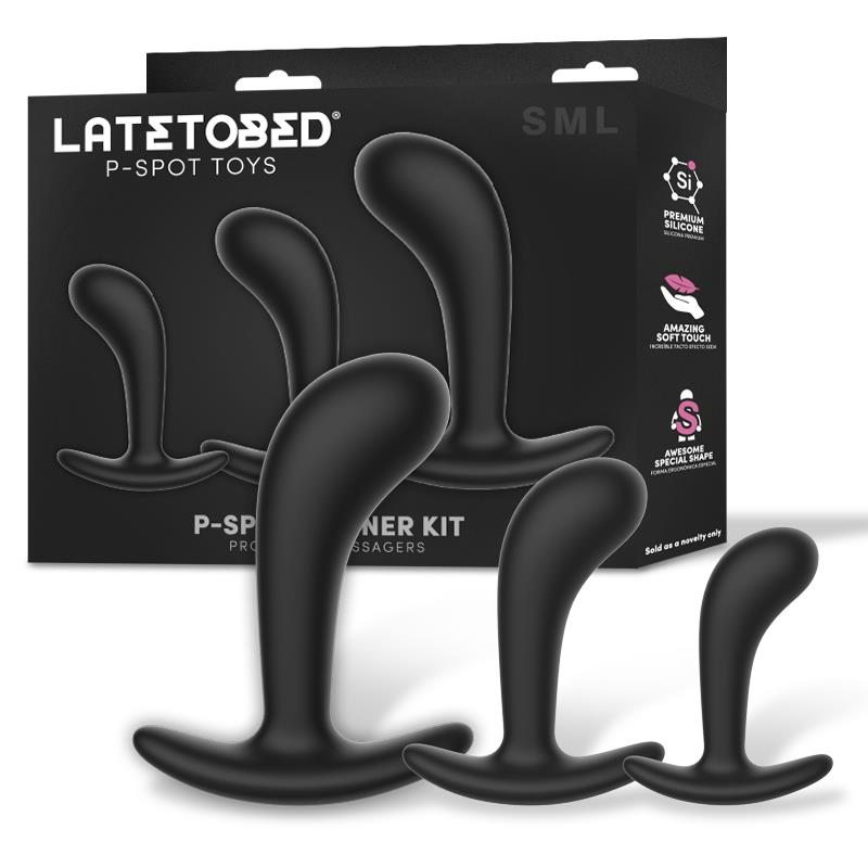 LATETOBED - SET DE 3 MASAJEADORES PROSTÁTICOS P-SPOT TRAINER