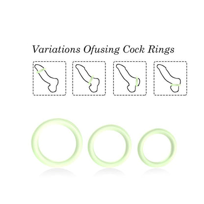 URBAN SKY - SET OF 3 RINGS GLOW IN THE DARK