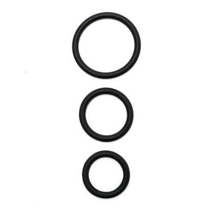 BONDAGE PLAY - SET OF 3 SILICONE PENIS RINGS