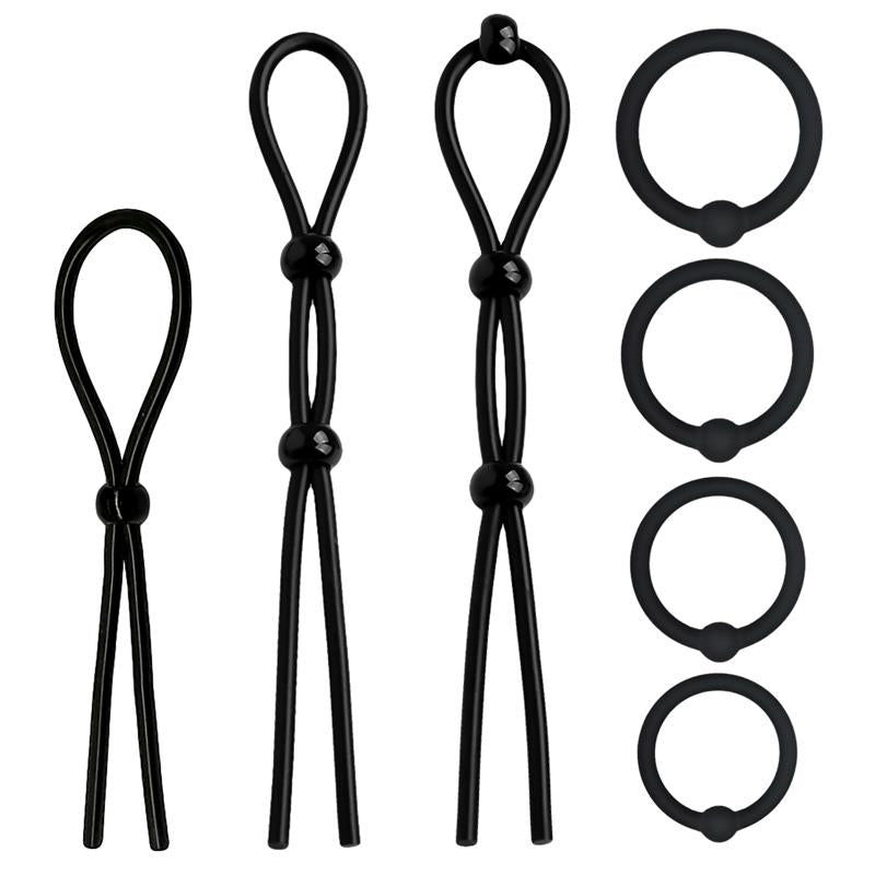 BEAST RINGS - 07 SET SOLID SILICONE COCK RINGS