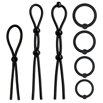 BEAST RINGS - 07 SET SOLID SILICONE COCK RINGS