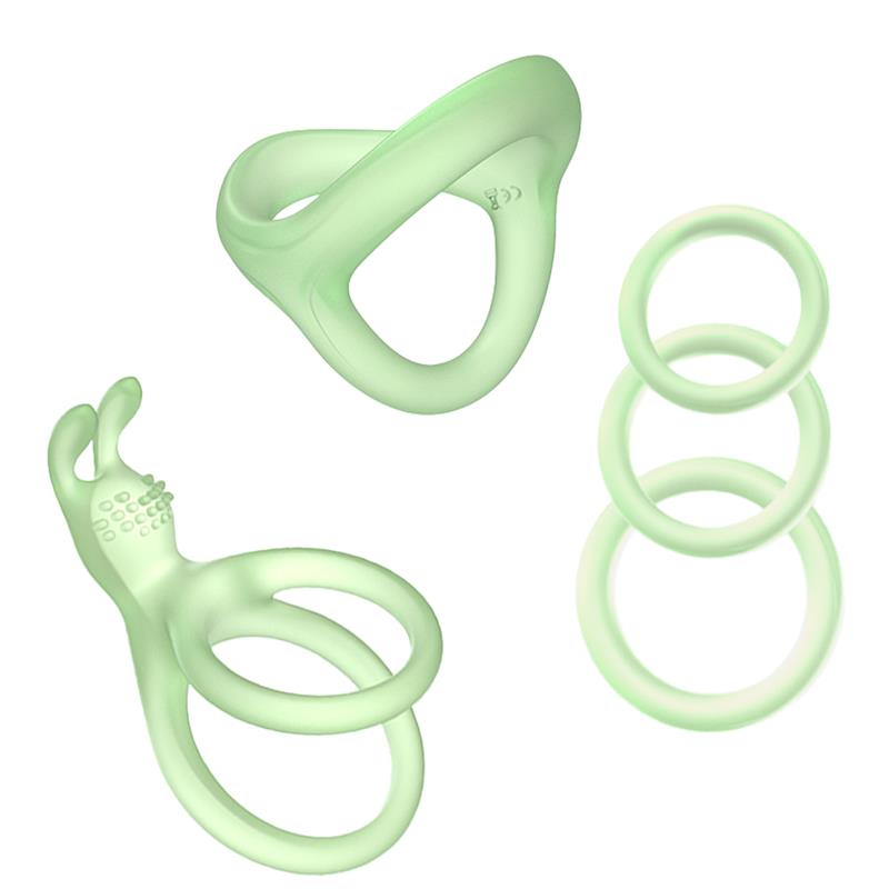 URBAN SKY - SET OF PENIS RING GLOW IN THE DARK