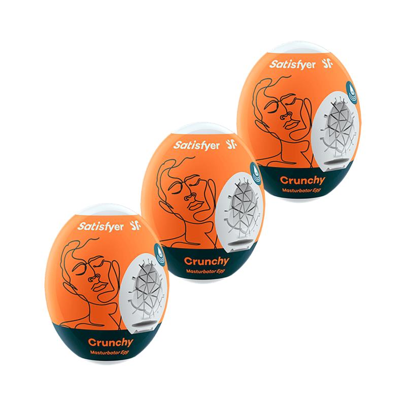 SATISFYER - SET OS 3 MASTURBATOR EGG CRUNCHY MODEL