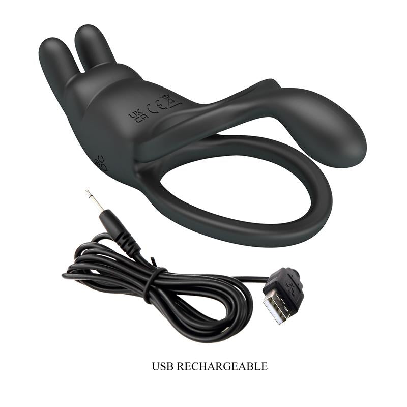 PRETTYLOVE - SETH VIBRATING DOUBLE COCK RING