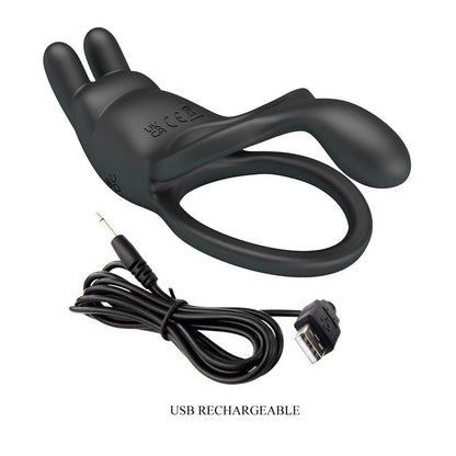 PRETTYLOVE - SETH VIBRATING DOUBLE COCK RING