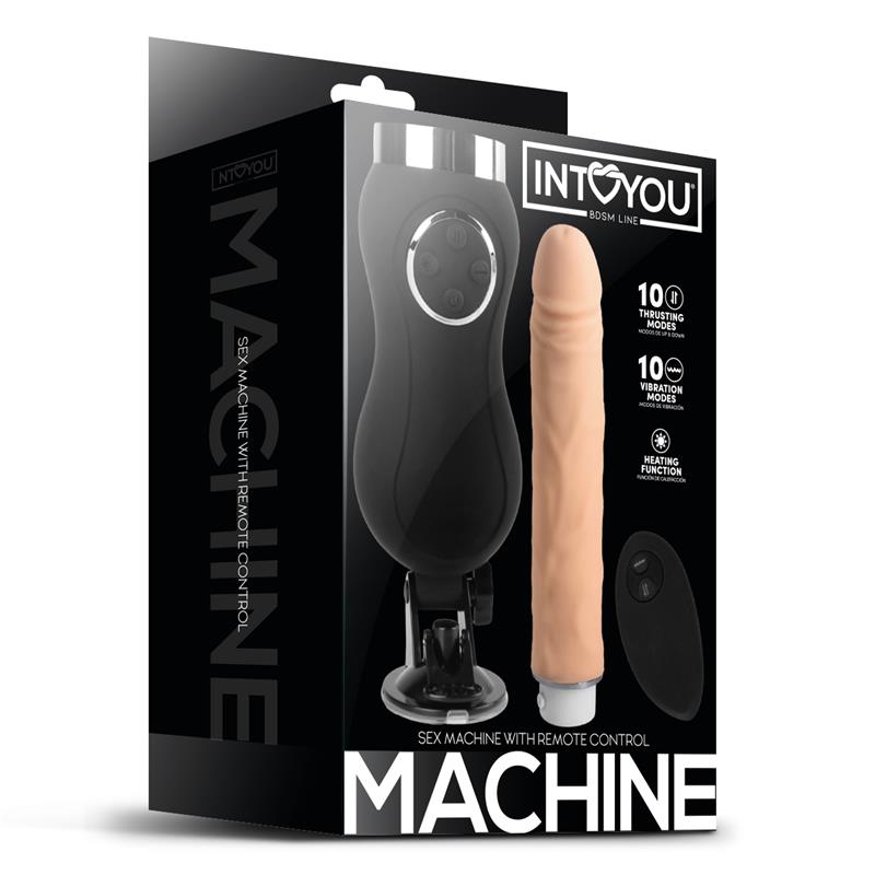 INTOYOU BDSM LINE - SEX MACHINE VIBRATION, THRUSTING AND HEAT REMOTE CONTROL USB