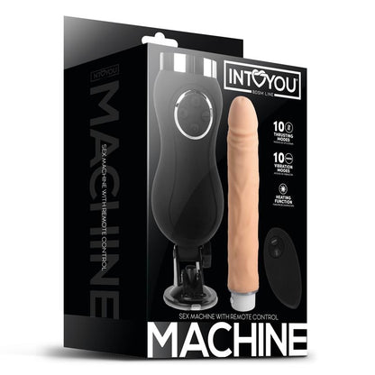 INTOYOU BDSM LINE - SEX MACHINE VIBRATION, THRUSTING AND HEAT REMOTE CONTROL USB
