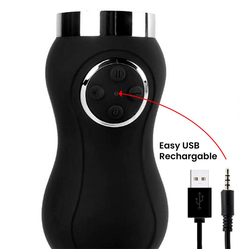 INTOYOU BDSM LINE - SEX MACHINE VIBRATION, THRUSTING AND HEAT REMOTE CONTROL USB