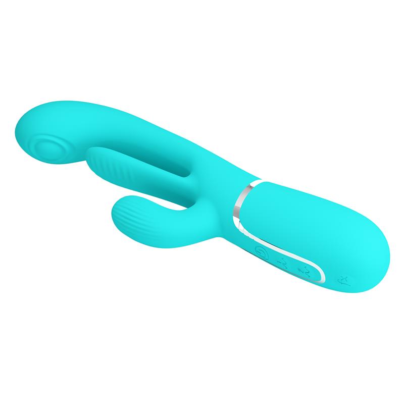 PRETTYLOVE - SHANIA TRIPPLE RABBIT VIBRATOR TURQUOISE