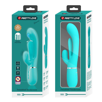 PRETTYLOVE - SHANIA TRIPPLE RABBIT VIBRATOR TURQUOISE