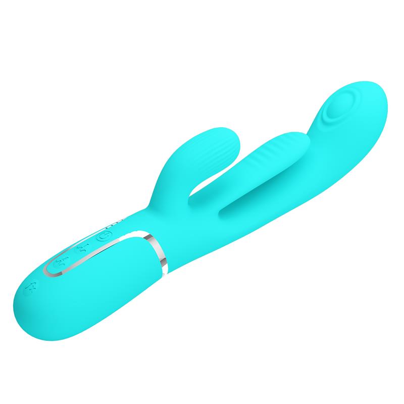 PRETTYLOVE - SHANIA TRIPPLE RABBIT VIBRATOR TURQUOISE
