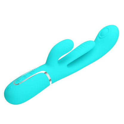 PRETTYLOVE - SHANIA TRIPPLE RABBIT VIBRATOR TURQUOISE