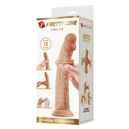 PRETTYLOVE - SHARIFE DILDO SLIDING SKIN-RETRACTIL 25 CM
