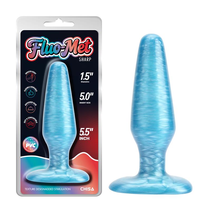 CHISA - SHARP BUTT PLUG BLUE 5.5 - 13.9 CM