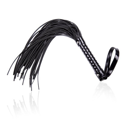 LATETOBED BDSM LINE - SHINNY HANDLE FLOGGER 44 CM BLACK