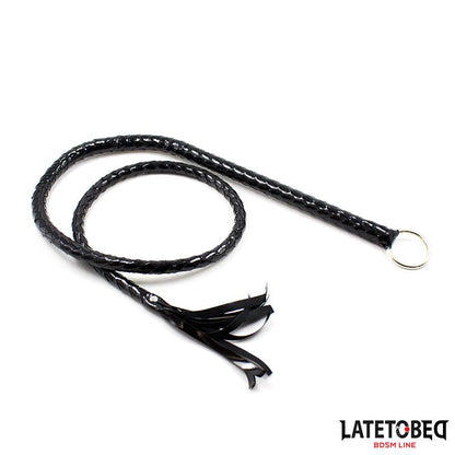 LATETOBED BDSM LINE - SHINY BLACK LONG WHIP 138CM