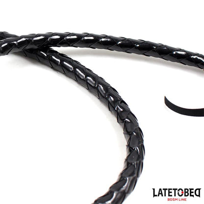 LATETOBED BDSM LINE - SHINY BLACK LONG WHIP 138CM