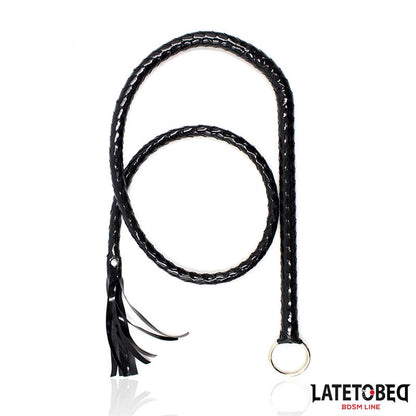 LATETOBED BDSM LINE - SHINY BLACK LONG WHIP 138CM