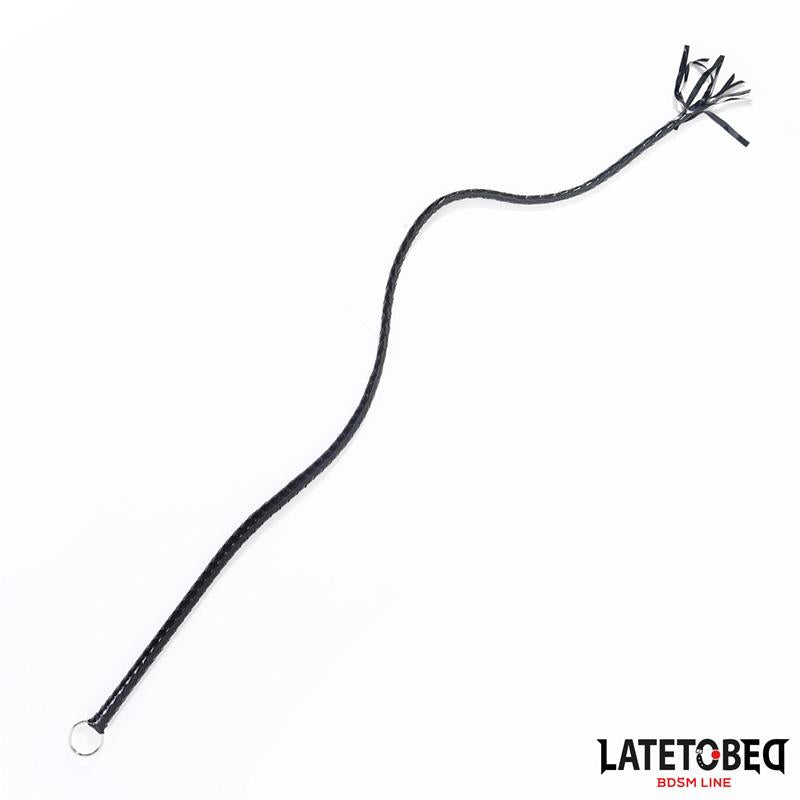 LATETOBED BDSM LINE - SHINY BLACK LONG WHIP 138CM