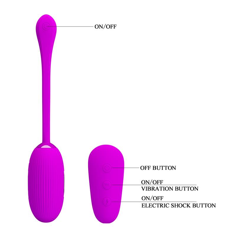 PRETTYLOVE - SHOCK FUN VIBRATING EGG WITH ELECTRO SHOCK AND REMOTE CONTROL