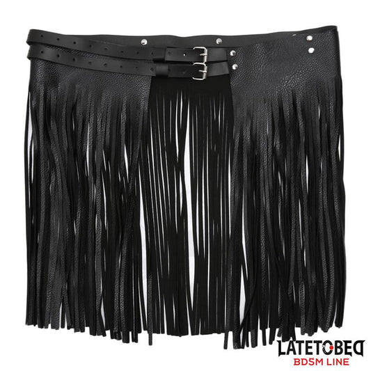 LATETOBED BDSM LINE - SHORT SHAKE FRINGE SKIRT