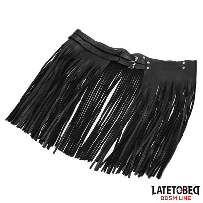 LATETOBED BDSM LINE - SHORT SHAKE FRINGE SKIRT
