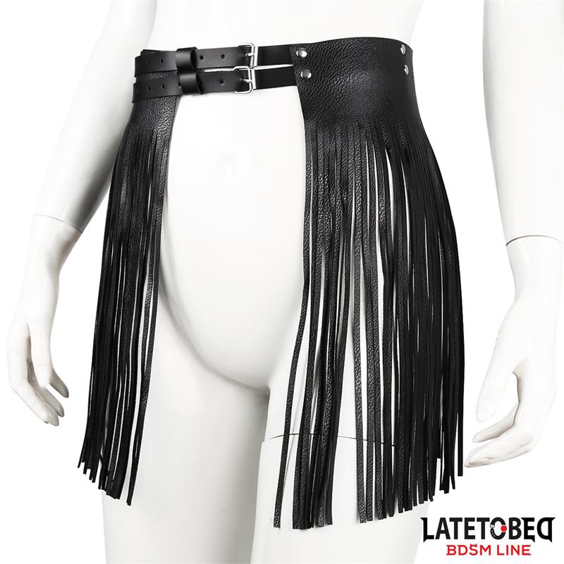 LATETOBED BDSM LINE - SHORT SHAKE FRINGE SKIRT