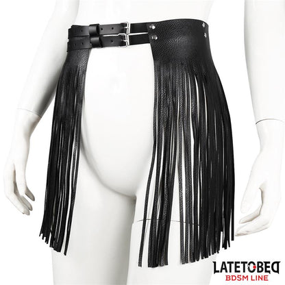 LATETOBED BDSM LINE - SHORT SHAKE FRINGE SKIRT