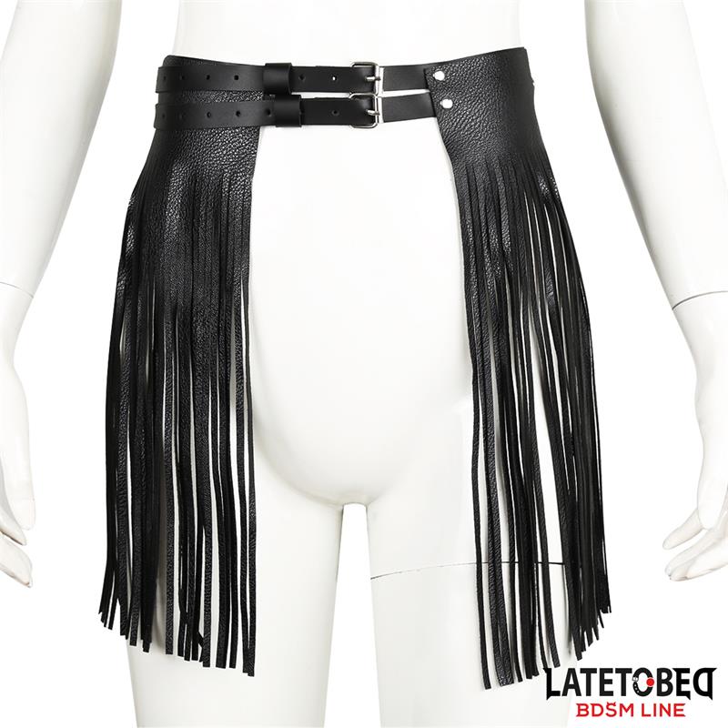 LATETOBED BDSM LINE - SHORT SHAKE FRINGE SKIRT