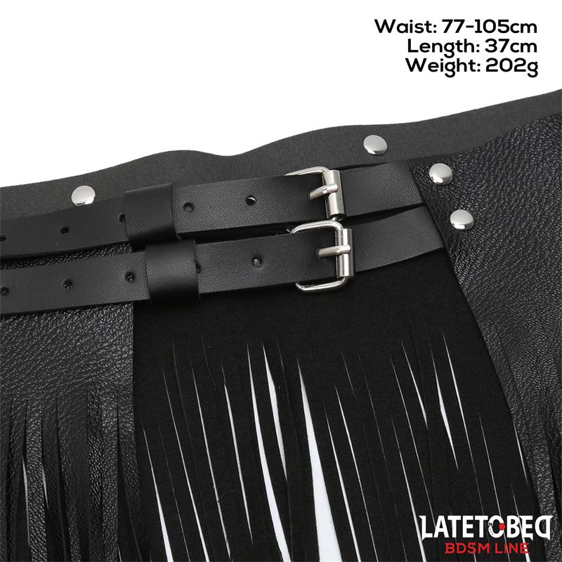 LATETOBED BDSM LINE - SHORT SHAKE FRINGE SKIRT