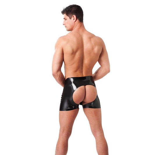 LATEX PLAY - SHORT WITH OPEN BACKSIDE