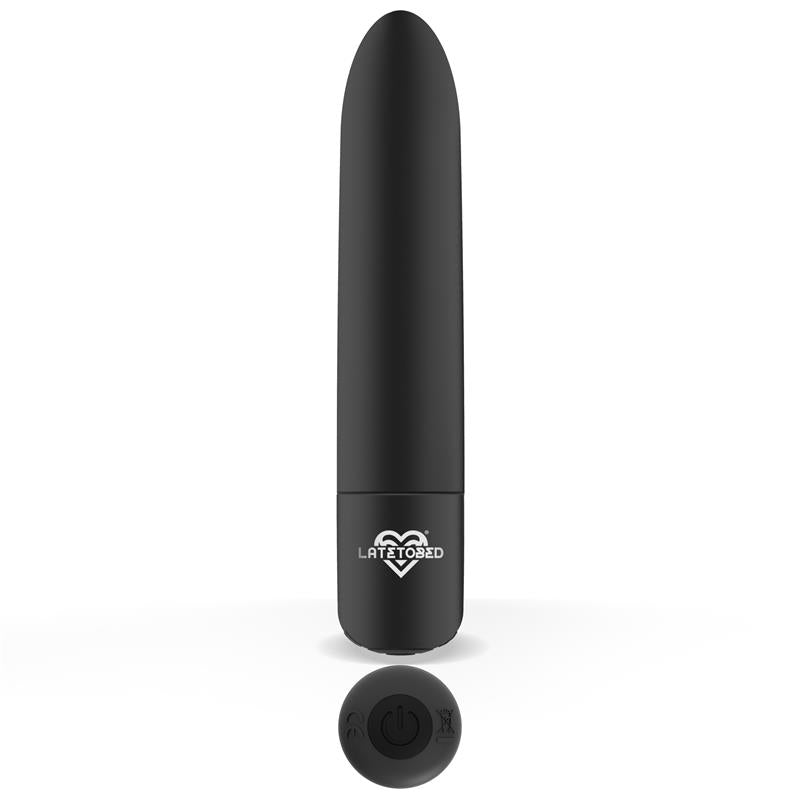 LATETOBED - SHOTY VIBRATING BULLET USB 10 SPEEDS POWERFUL MOTOR BLACK
