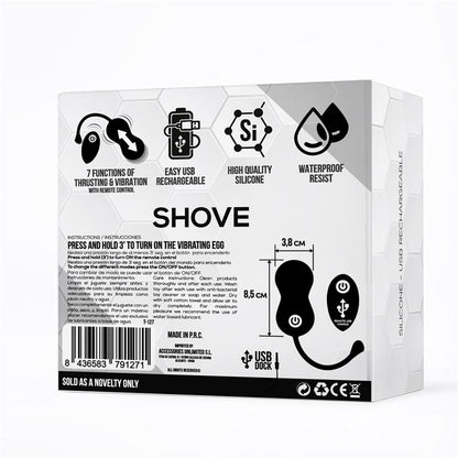 TARDENOCHE - SHOVE THRUSTING AND VIBRATING EGG WITH REMOTE CONTROL