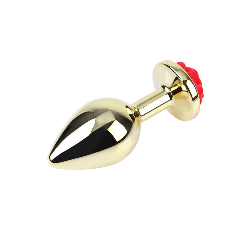 CHISA - SHOWY ROSE ANAL PLUG WITH ROSE JEWEL SIZE L