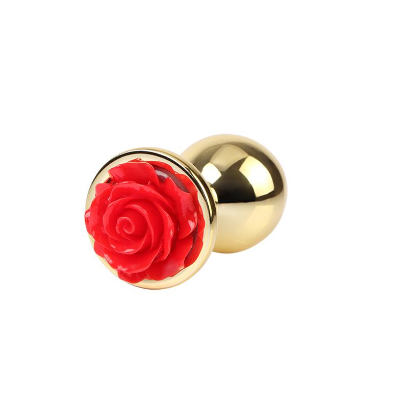 CHISA - SHOWY ROSE ANAL PLUG WITH ROSE JEWEL SIZE L