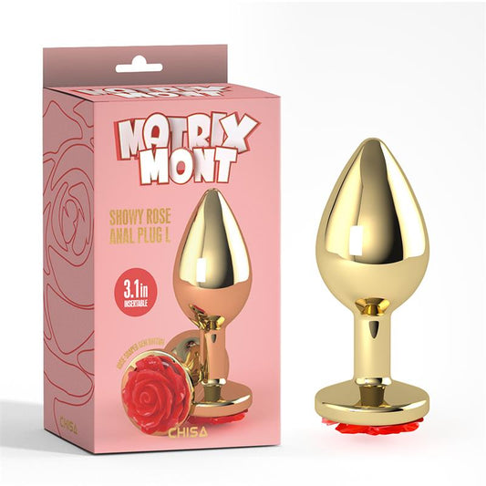 CHISA - SHOWY ROSE ANAL PLUG WITH ROSE JEWEL SIZE L