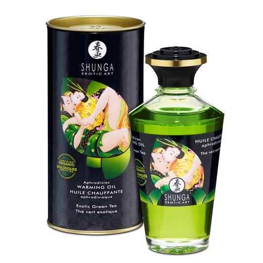 SHUNGA - APHRODISIAC MASSAGE OIL GREEN TE AROMA