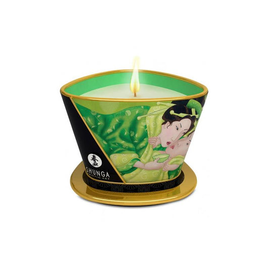 SHUNGA - MINI CARESS BY CANDELIGHT MASSAGE CANDLE T GREEN 170 ML