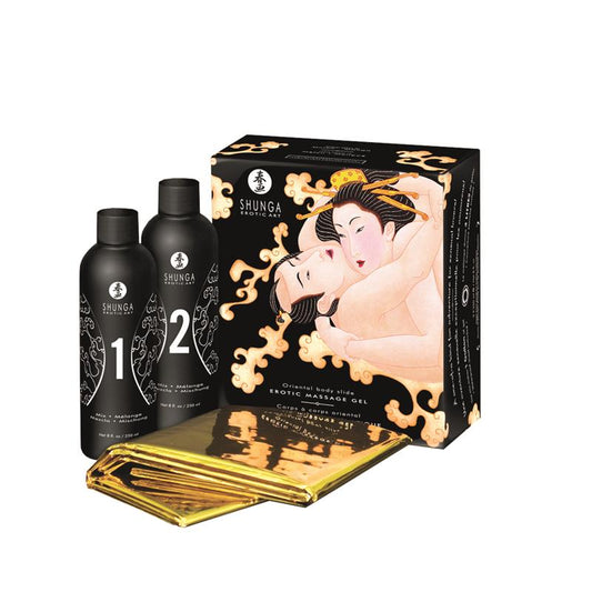 SHUNGA - MASSAJE GEL KIT MELON AND MANGO AROMA