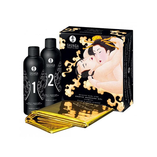 SHUNGA - MASSAJE GEL KIT SPARKLING WINE AROMA